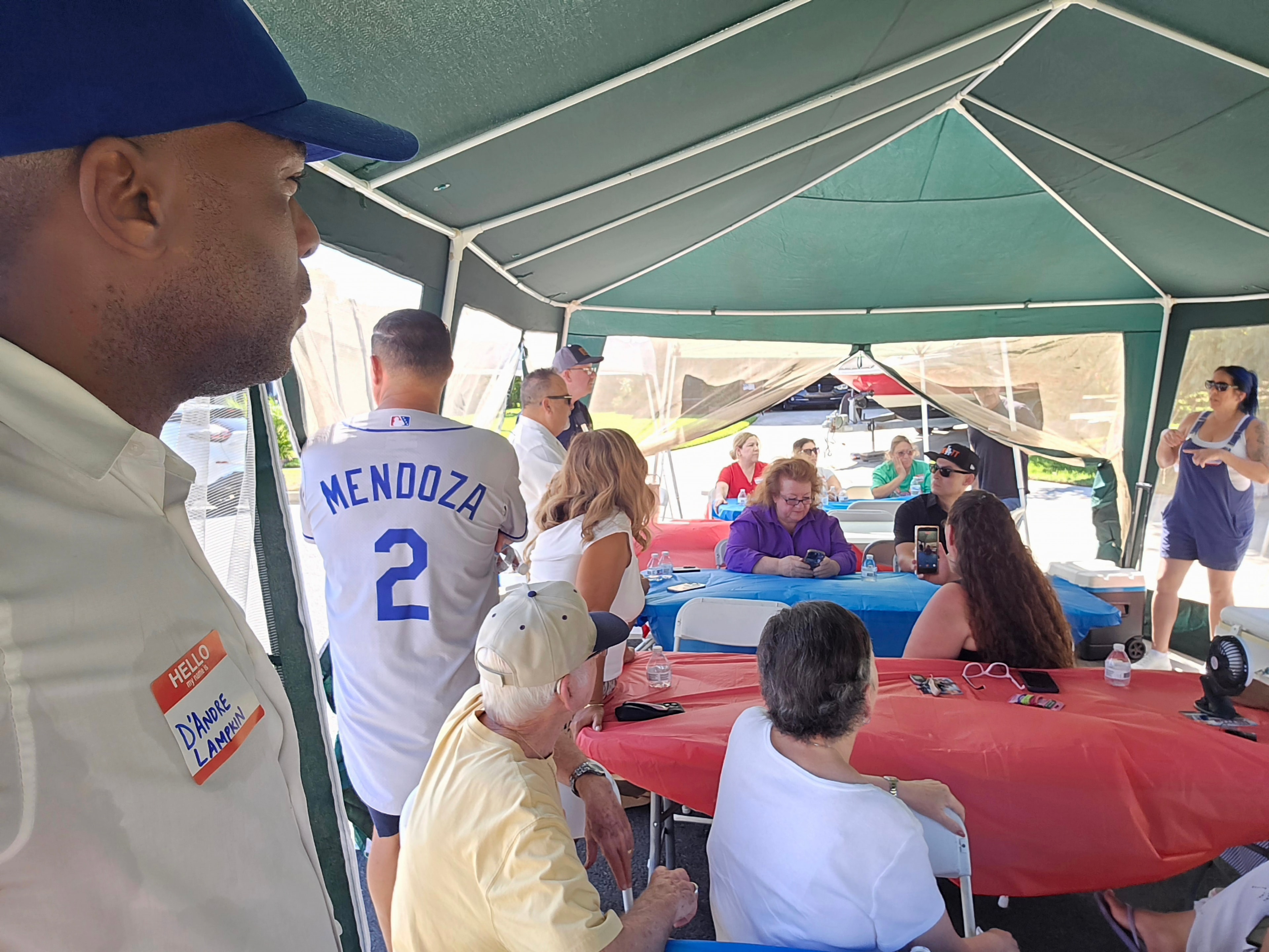 The Parco cul-de-sac gathering where residents met with D'Andre Lampkin